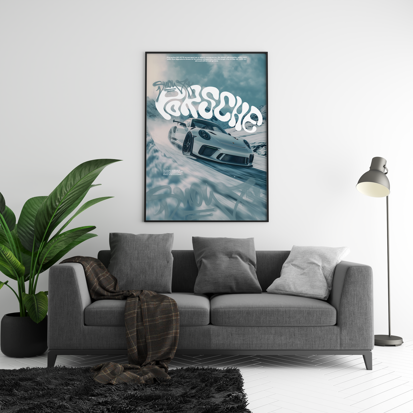 Snowy Porsche 911 GT3 Concept Poster