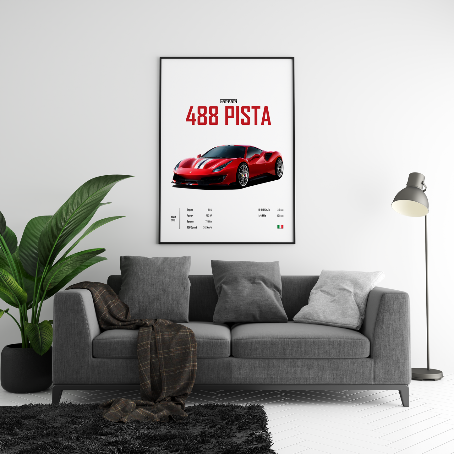 Ferrari 488 Pista 'CORE' Poster