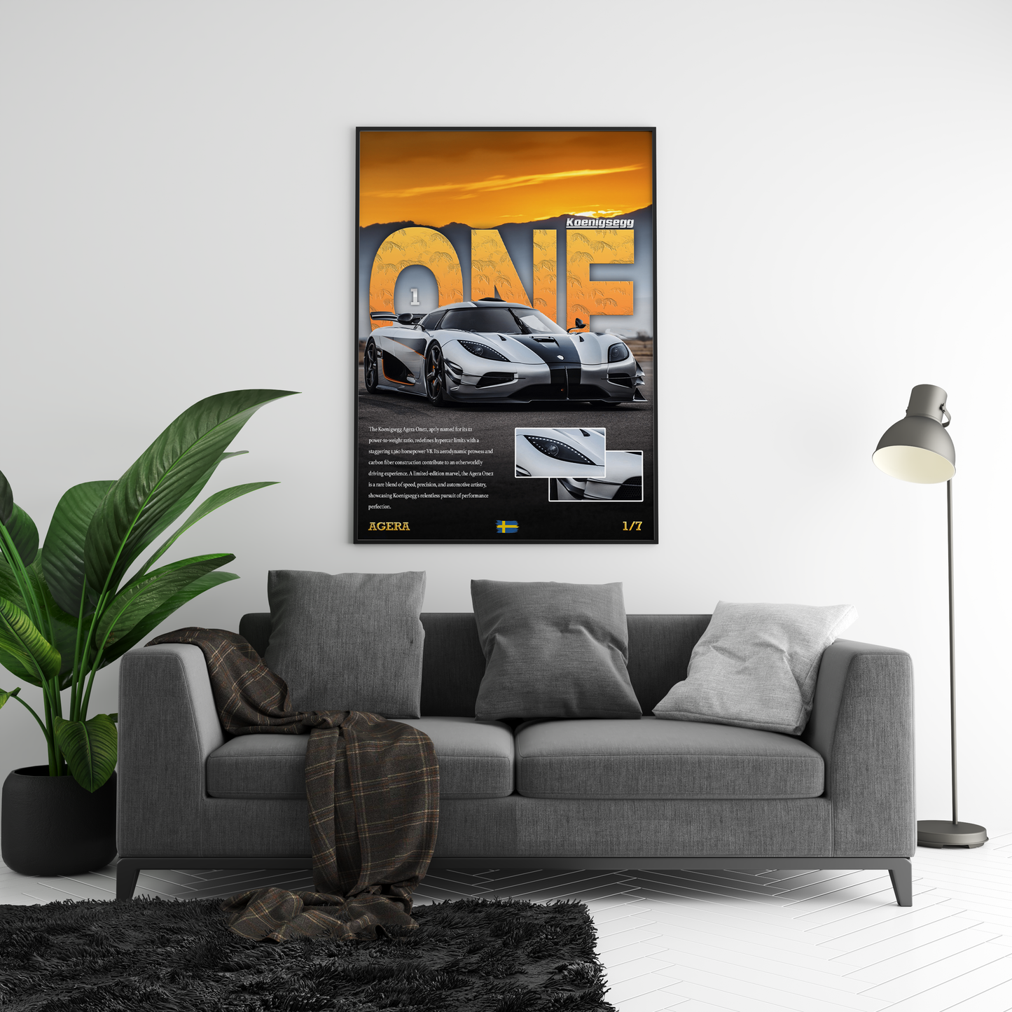 Koenigsegg One Details Poster