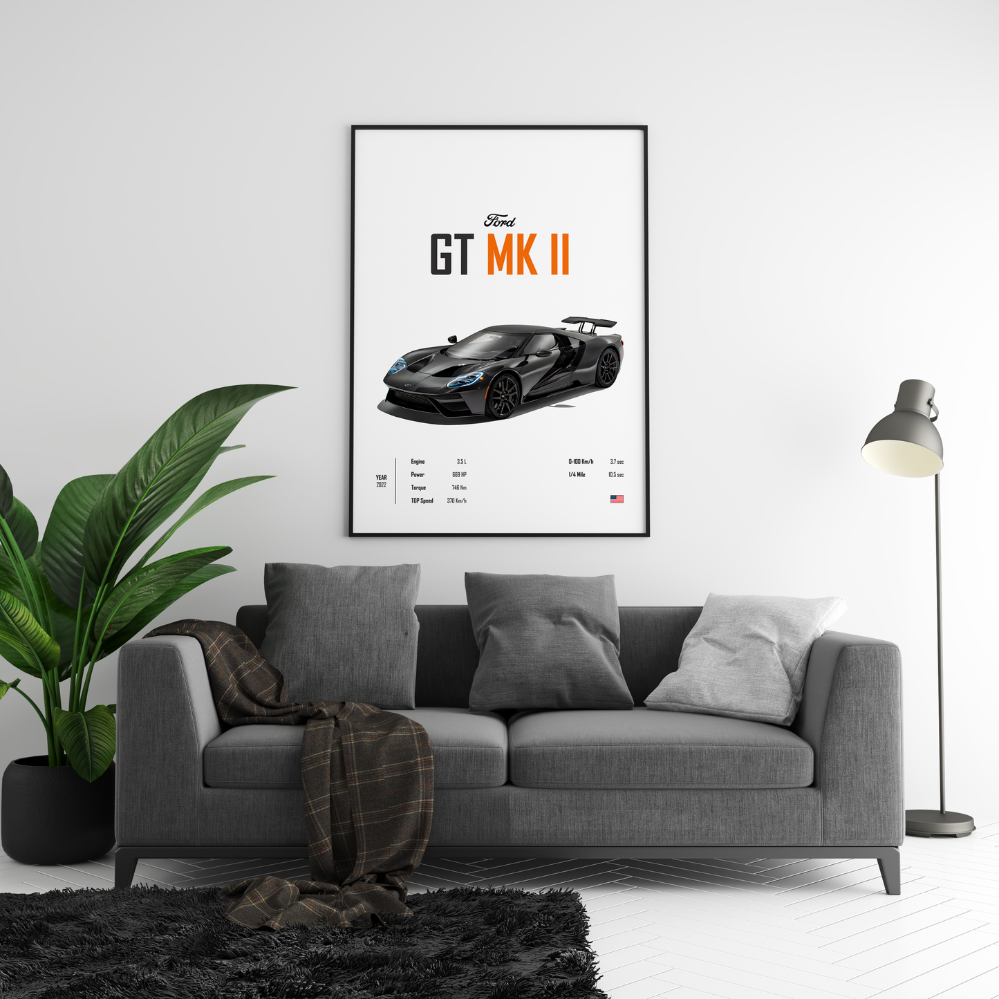 Ford GT MK II 'CORE' Poster