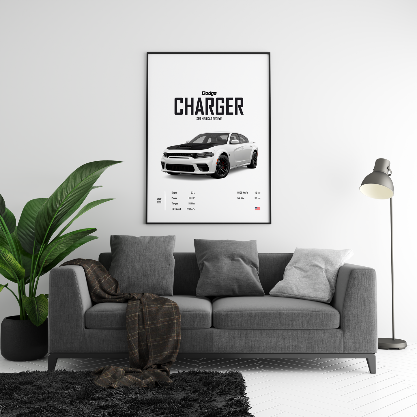 Dodge Charger SRT Hellcat 'CORE' Poster