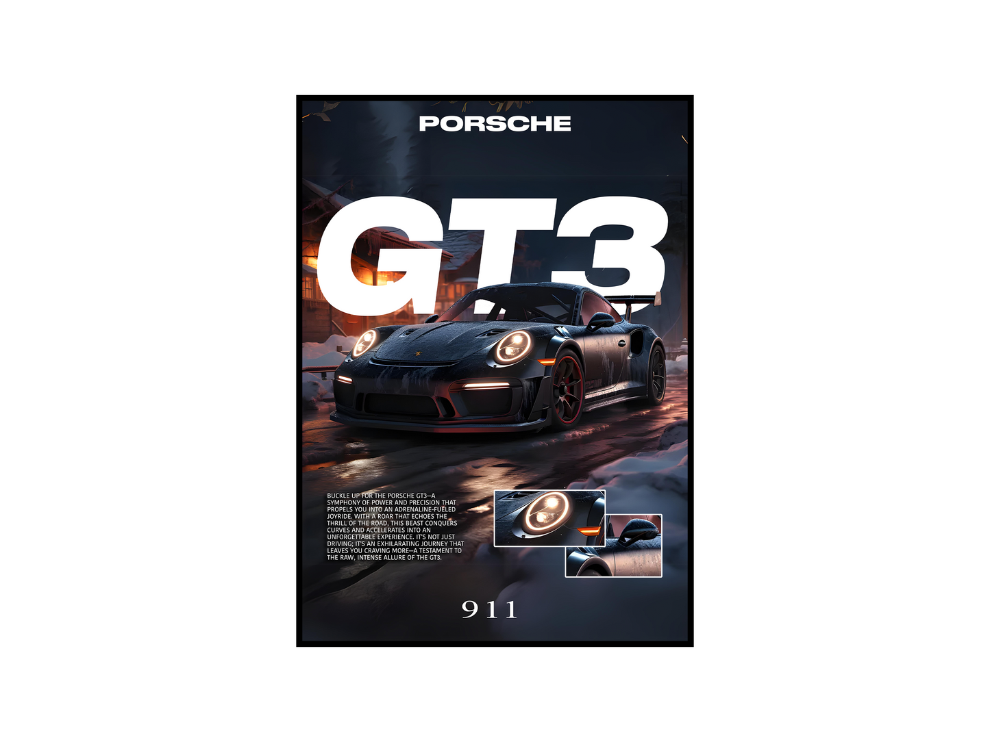 Porsche 911 GT3 Details Poster