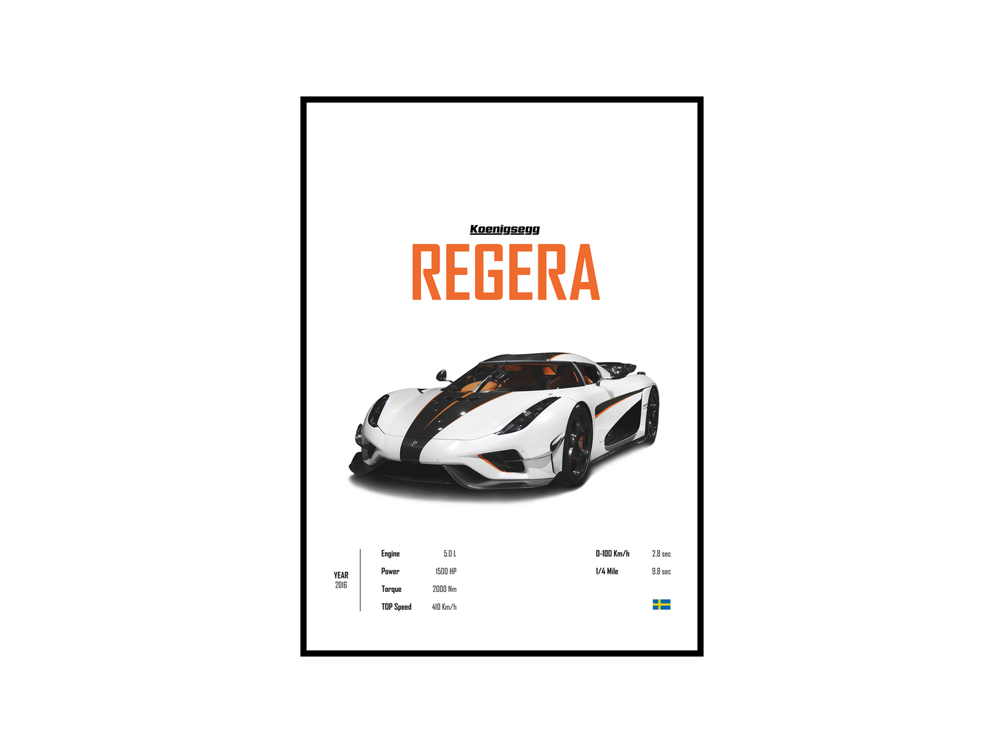 Koenigsegg Regera 'CORE' Poster