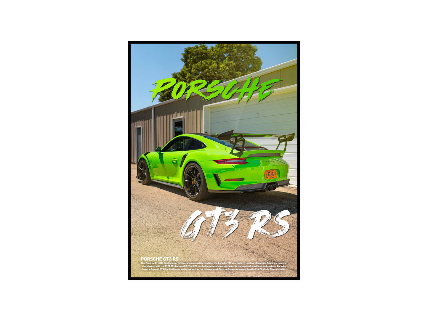 Porsche GT3 RS Concept Poster