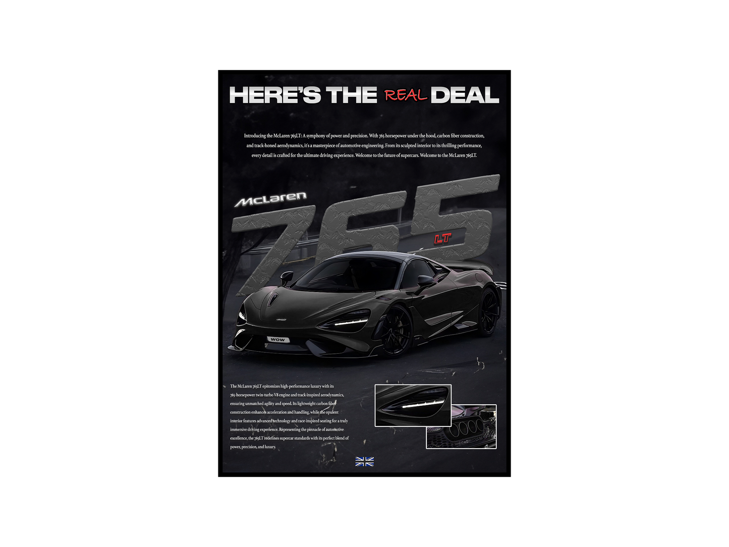 McLaren 765LT Details Poster