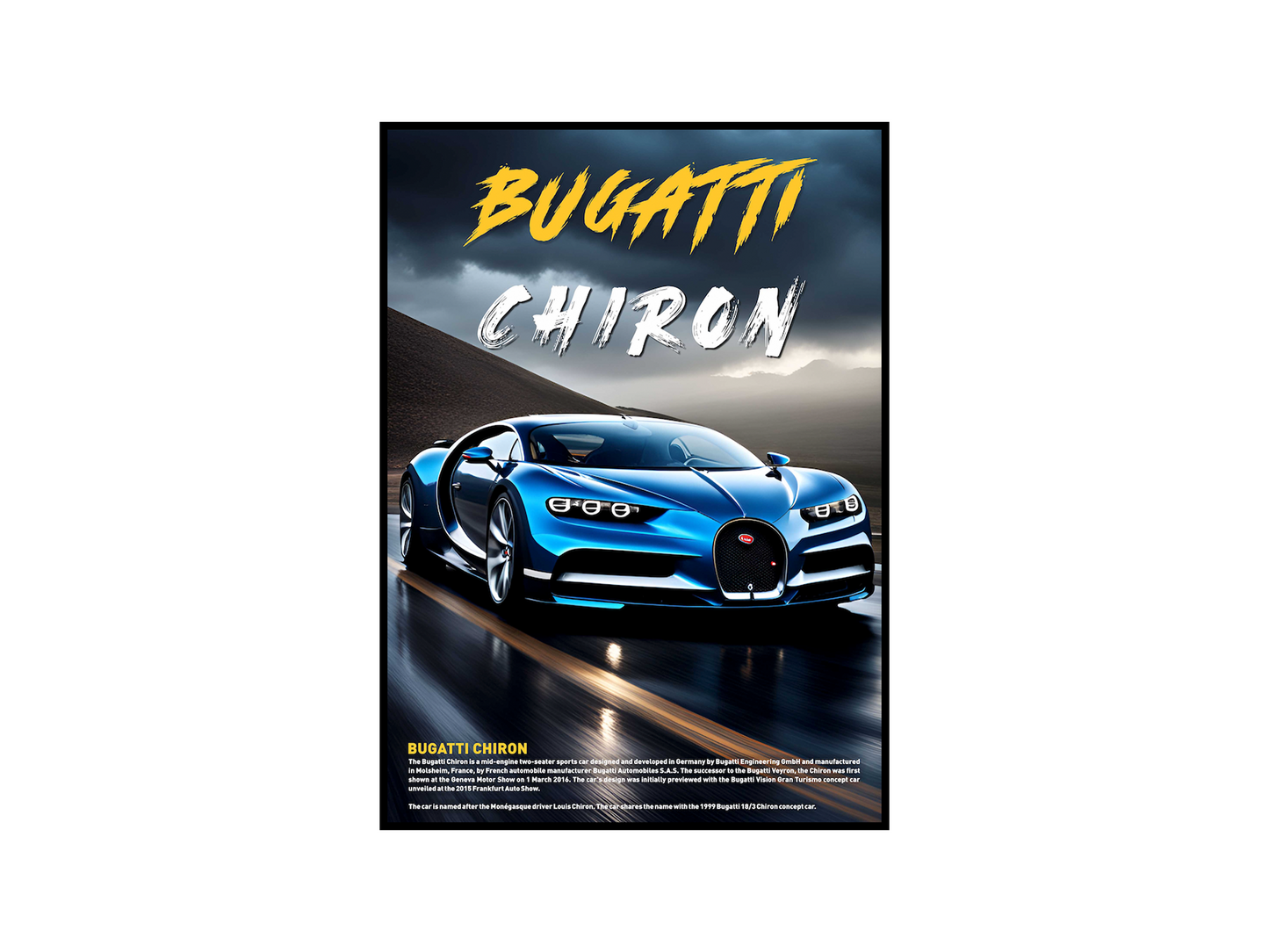 Bugatti Chiron Concept Poster