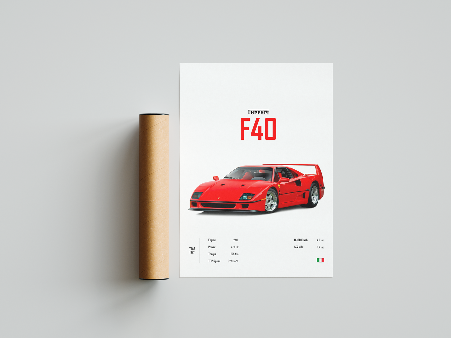 Ferrari F40 'CORE' Poster