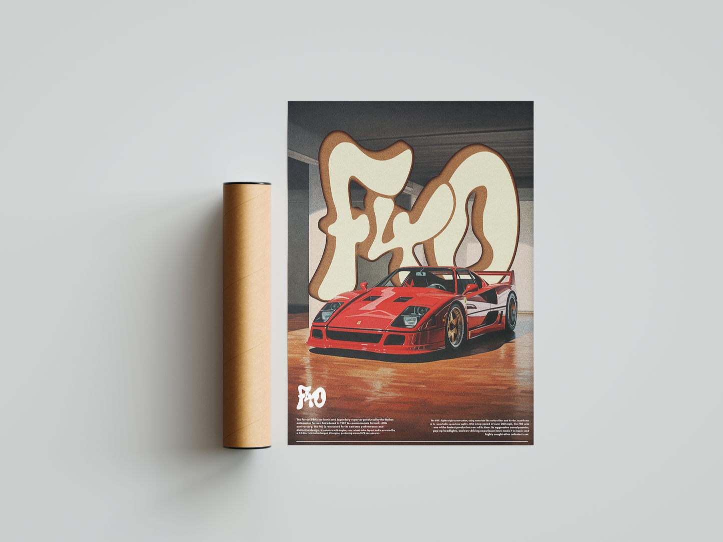 Ferrari F40 Concept Poster