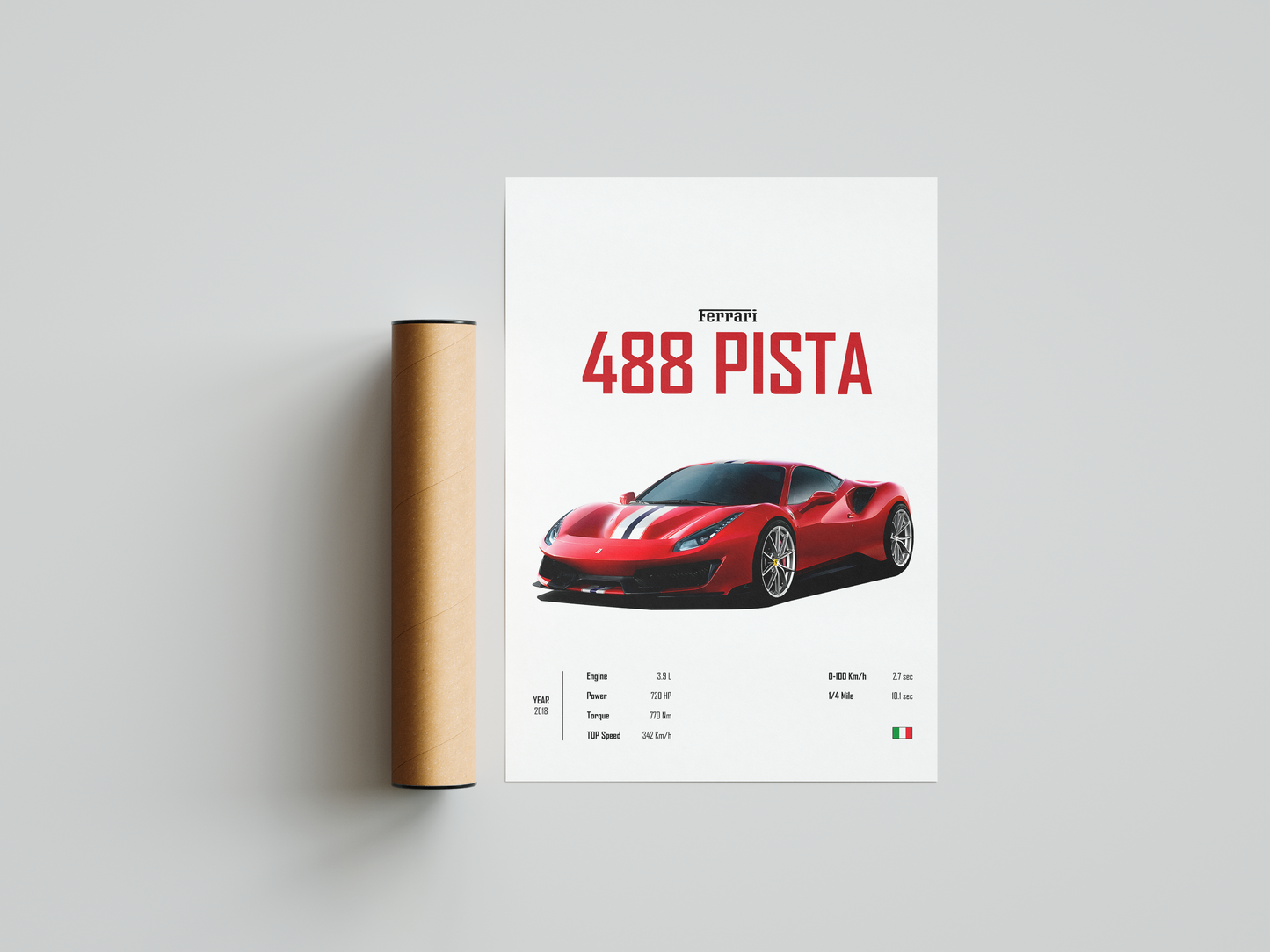 Ferrari 488 Pista 'CORE' Poster