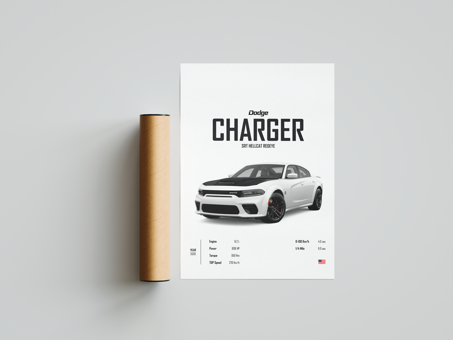 Dodge Charger SRT Hellcat 'CORE' Poster