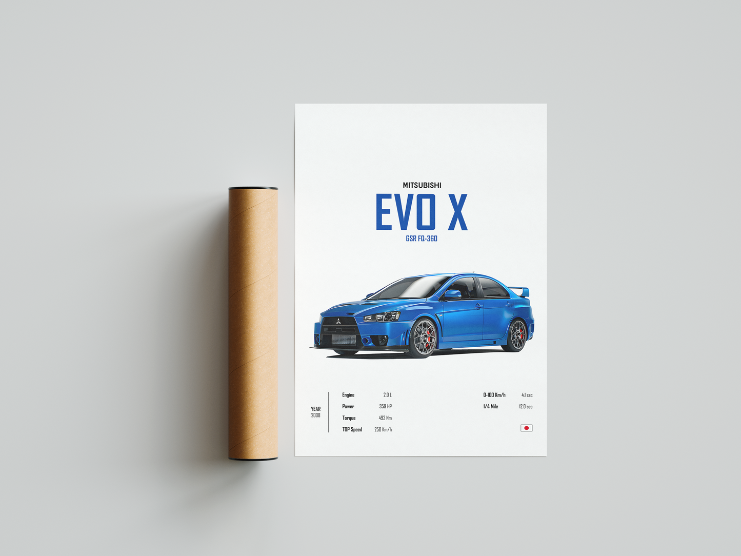 Mitsubishi EVO X 'CORE' Poster