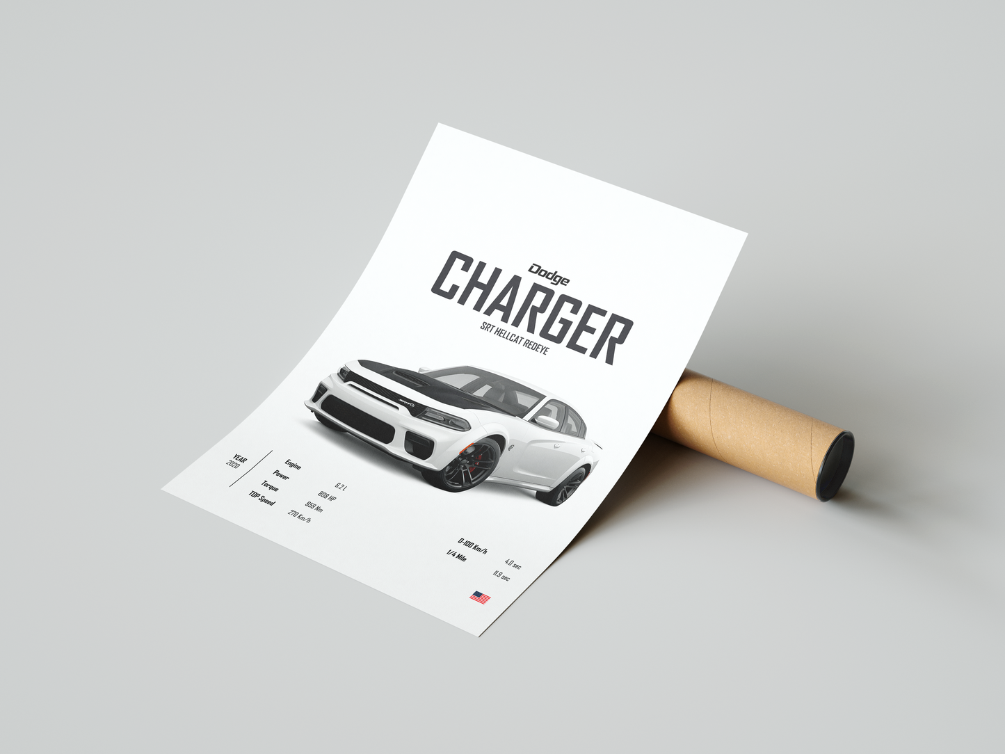Dodge Charger SRT Hellcat 'CORE' Poster