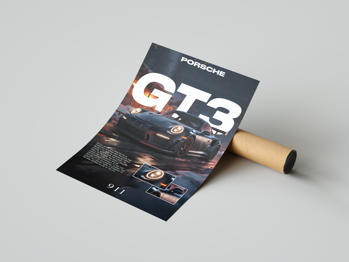 Porsche 911 GT3 Details Poster