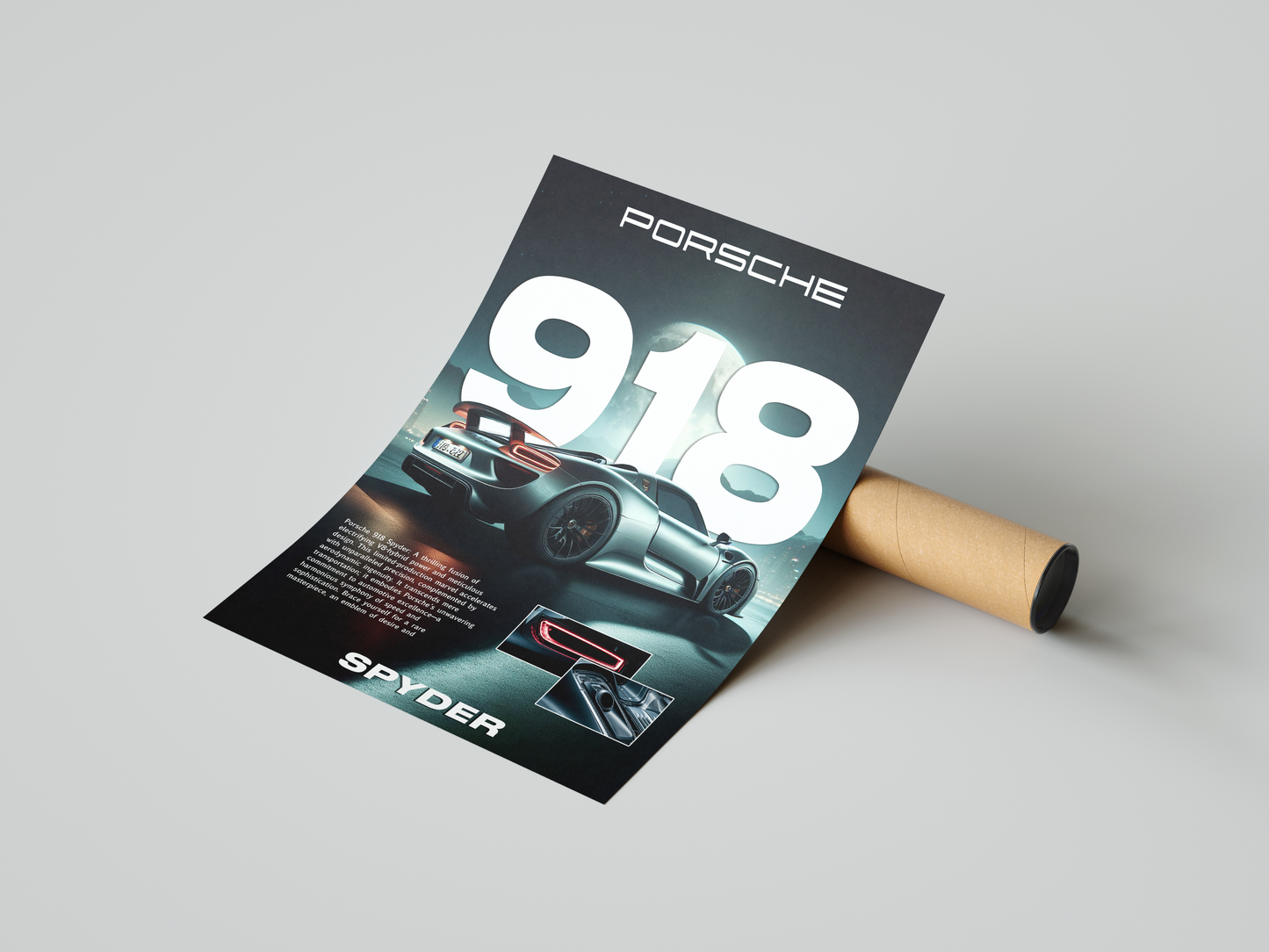 Porsche 918 Spyder Details Poster