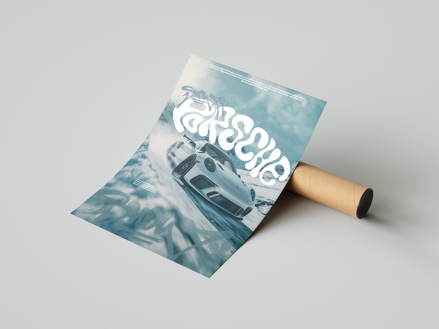 Snowy Porsche 911 GT3 Concept Poster