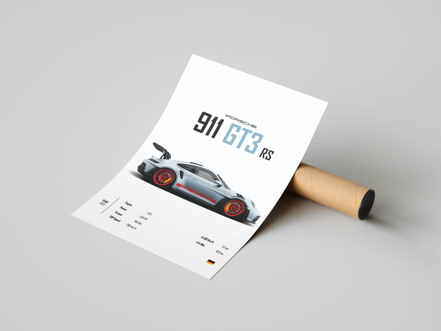 Porsche 911 GT3 RS Livery 'CORE' Poster