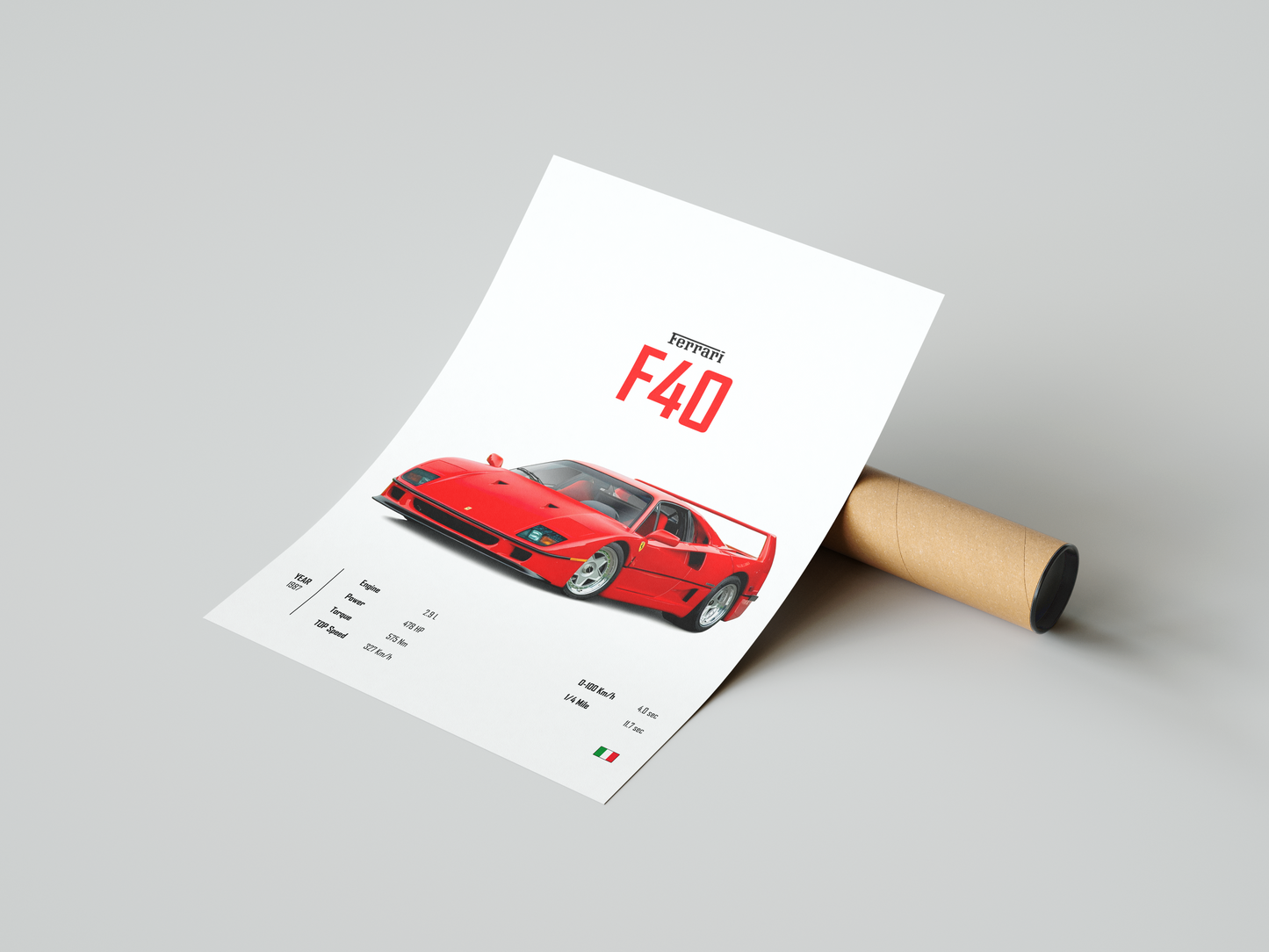 Ferrari F40 'CORE' Poster