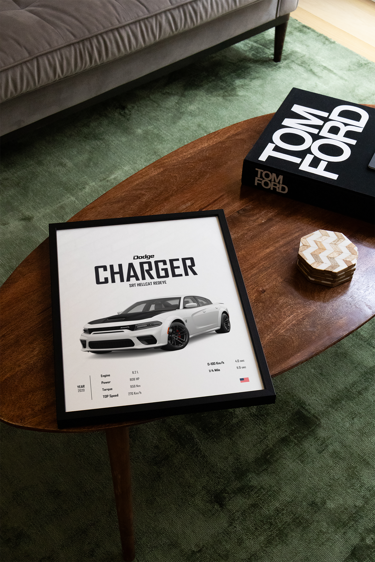 Dodge Charger SRT Hellcat 'CORE' Poster