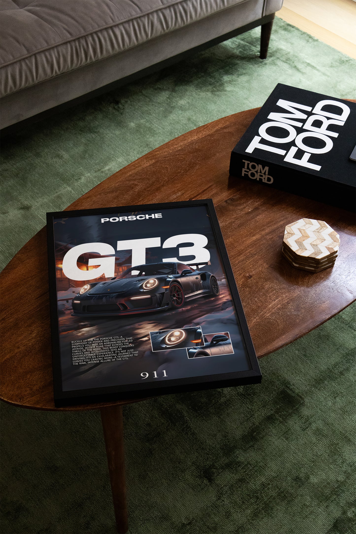 Porsche 911 GT3 Details Poster