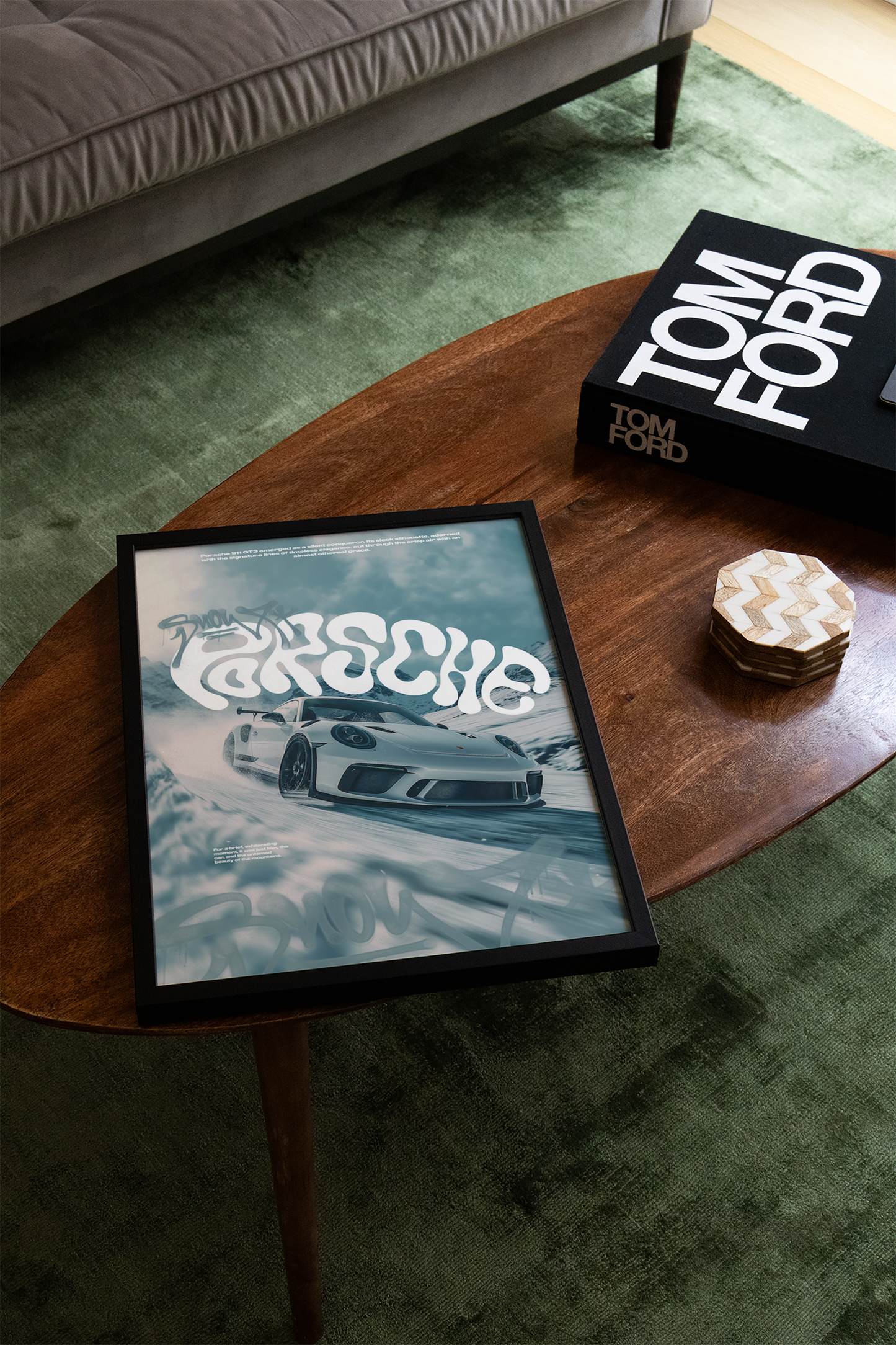 Snowy Porsche 911 GT3 Concept Poster