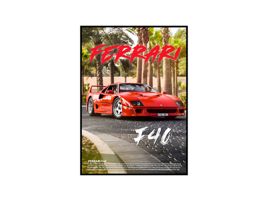 Ferrari F40 Concept Poster