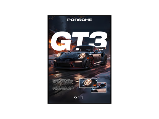 Porsche 911 GT3 Details Poster
