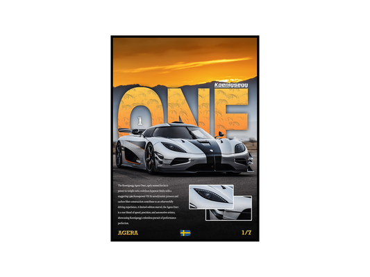 Koenigsegg One Details Poster