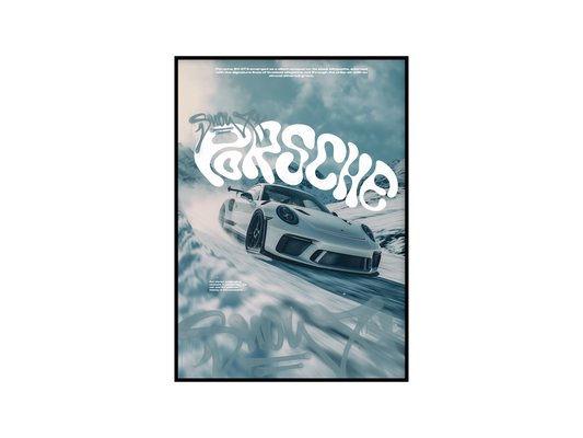 Snowy Porsche 911 GT3 Concept Poster