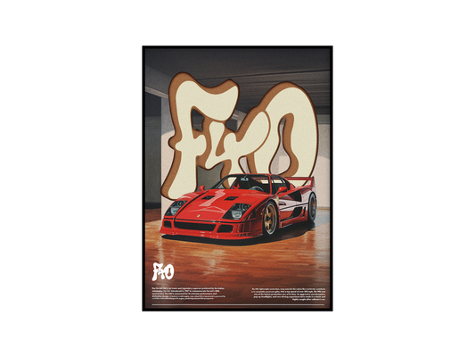 Ferrari F40 Concept Poster