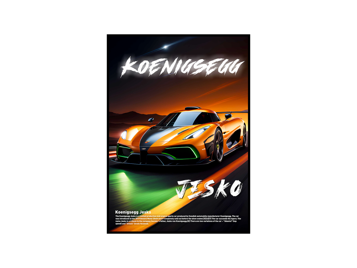 Koenigsegg Jesko Concept Poster
