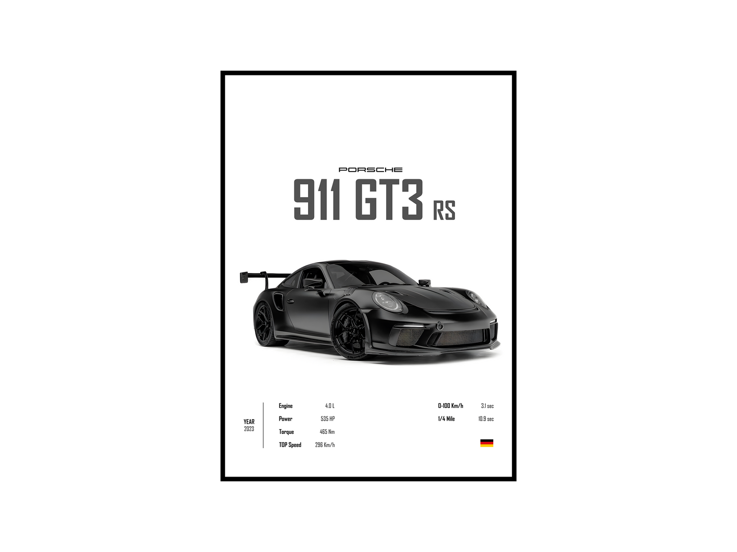 Porsche 911 GT3 RS 'CORE' Poster