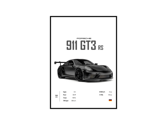 Porsche 911 GT3 RS 'CORE' Poster