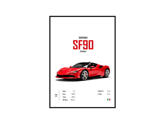 Ferrari SF90 Stradale 'CORE' Poster