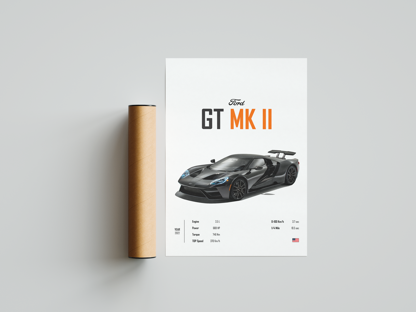 Ford GT MK II 'CORE' Poster