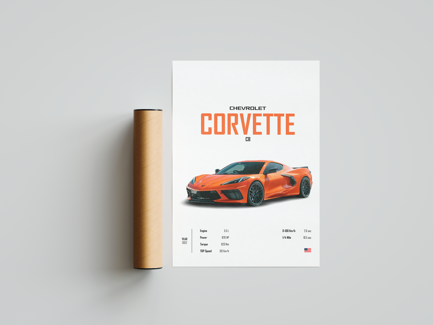 Chevrolet Corvette C8 'CORE' Poster