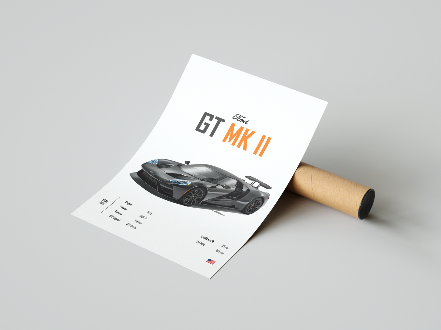 Ford GT MK II 'CORE' Poster
