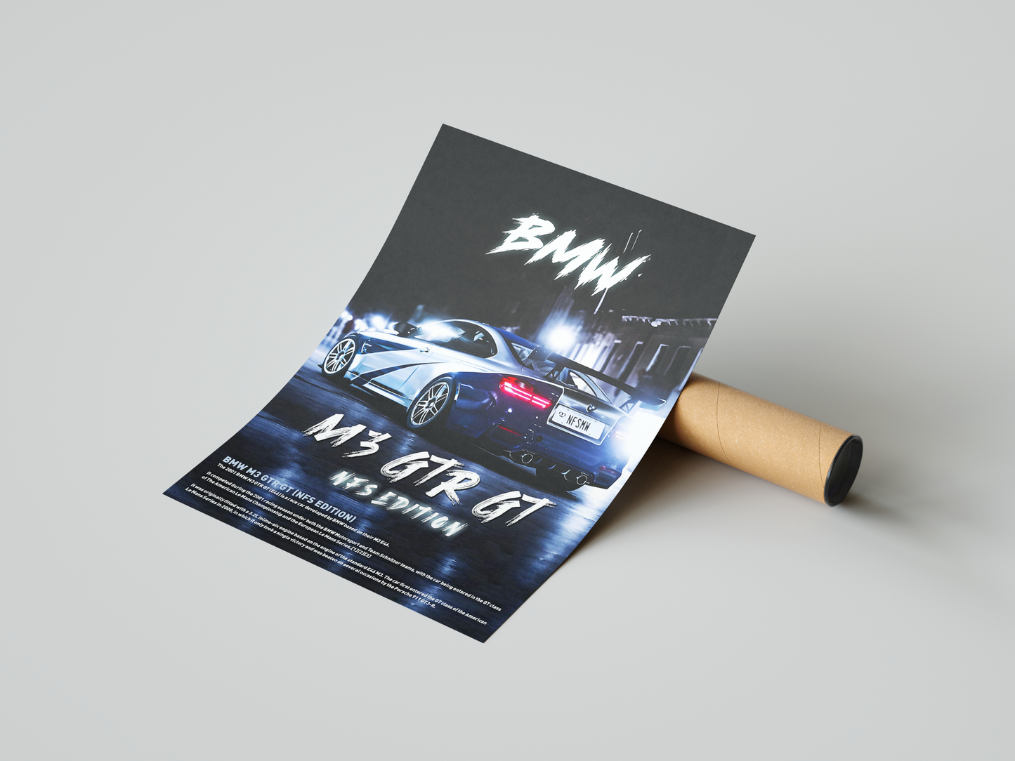 BMW M3 GTR Concept Poster